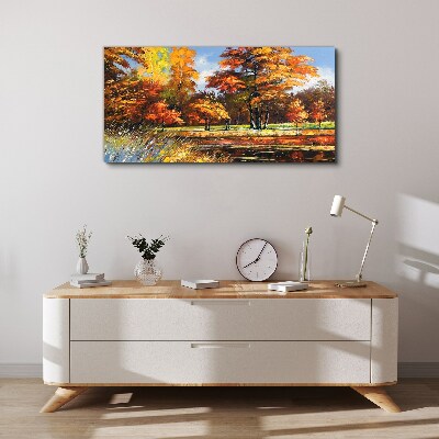 Tableau sur toile Automne doré dans le parc