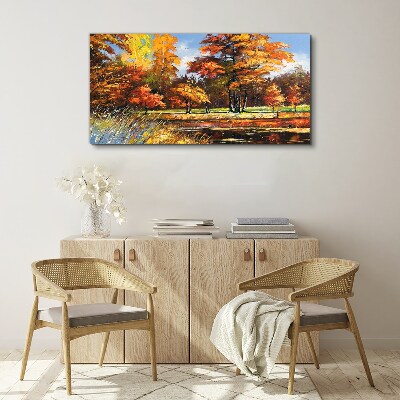Tableau sur toile Automne doré dans le parc