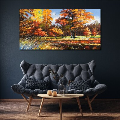 Tableau sur toile Automne doré dans le parc