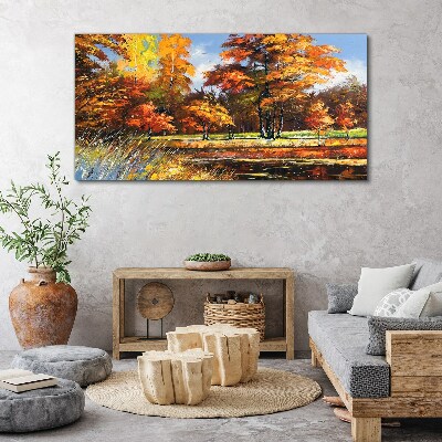 Tableau sur toile Automne doré dans le parc