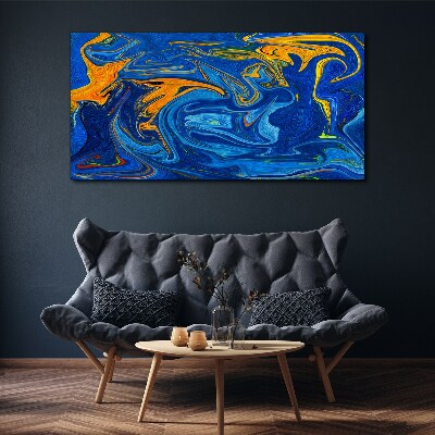 Tableau imprimé sur toile Tourbillons de couleurs océaniques