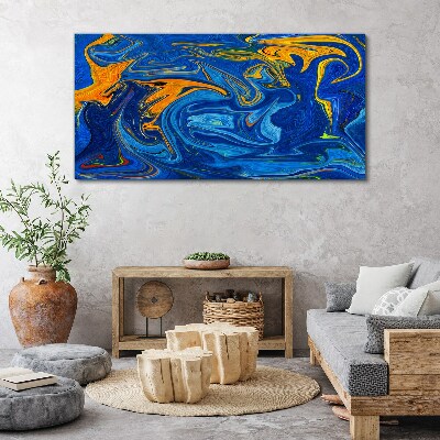 Tableau imprimé sur toile Tourbillons de couleurs océaniques