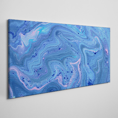 Tableau sur toile Vagues océaniques de marbre bleu