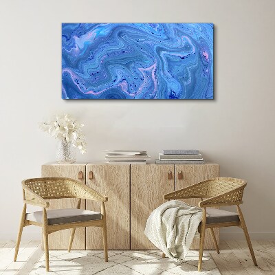 Tableau sur toile Vagues océaniques de marbre bleu