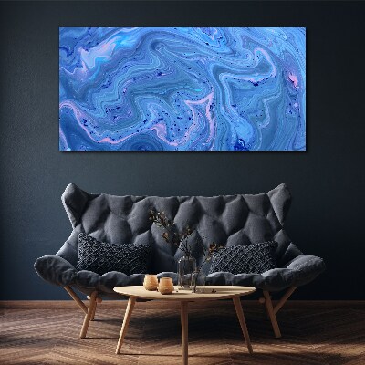 Tableau sur toile Vagues océaniques de marbre bleu