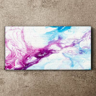 Tableau imprimé sur toile « Vagues de couleurs en bleu et rose »