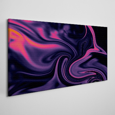 Tableau sur toile Vagues de couleurs la nuit