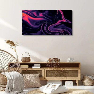 Tableau sur toile Vagues de couleurs la nuit