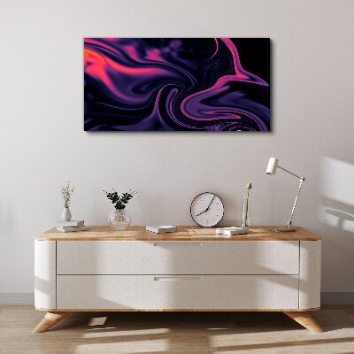 Tableau sur toile Vagues de couleurs la nuit