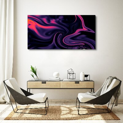 Tableau sur toile Vagues de couleurs la nuit
