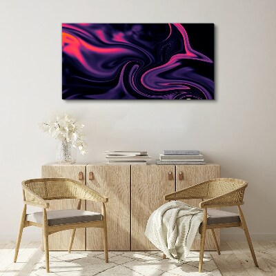 Tableau sur toile Vagues de couleurs la nuit