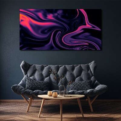 Tableau sur toile Vagues de couleurs la nuit