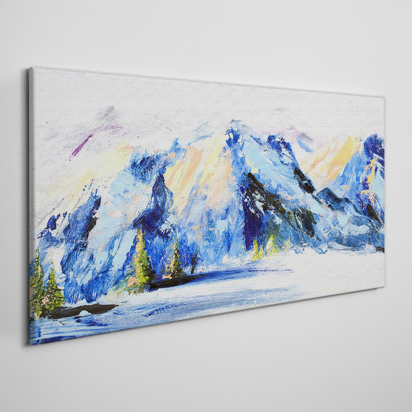 Tableau sur toile Paysage de montagne hivernal