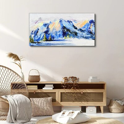 Tableau sur toile Paysage de montagne hivernal