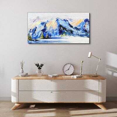 Tableau sur toile Paysage de montagne hivernal