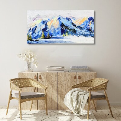 Tableau sur toile Paysage de montagne hivernal