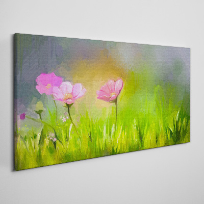 Tableau imprimé sur toile Un rêve floral aux couleurs pastel