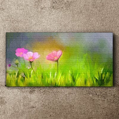 Tableau imprimé sur toile Un rêve floral aux couleurs pastel