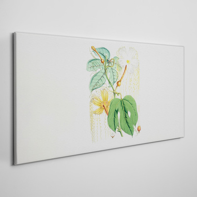 Tableau toile imprimée Motif floral aux couleurs pastel
