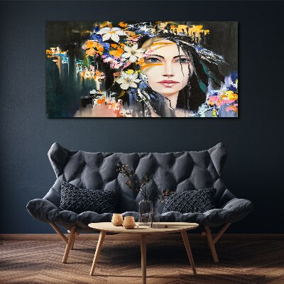 Tableau sur toile Élégance du portrait floral