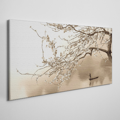 Tableau toile imprimée Paysage aux tons sépia