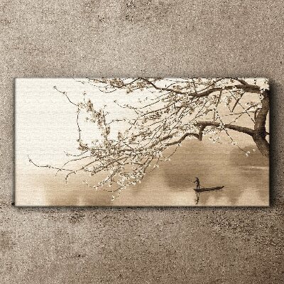 Tableau toile imprimée Paysage aux tons sépia