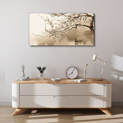 Tableau toile imprimée Paysage aux tons sépia