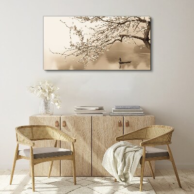 Tableau toile imprimée Paysage aux tons sépia