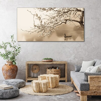 Tableau toile imprimée Paysage aux tons sépia