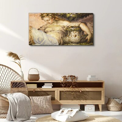 Tableau toile imprimée Muse dans le jardin
