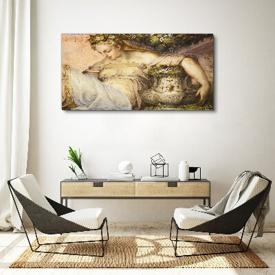 Tableau toile imprimée Muse dans le jardin