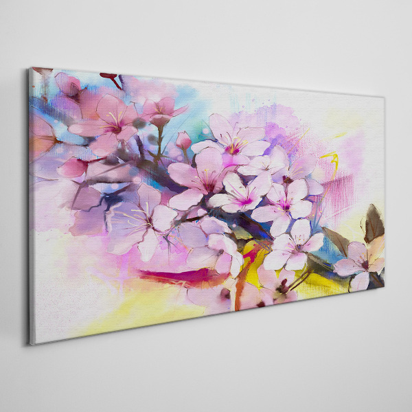 Tableau toile imprimée Une explosion florale de couleurs