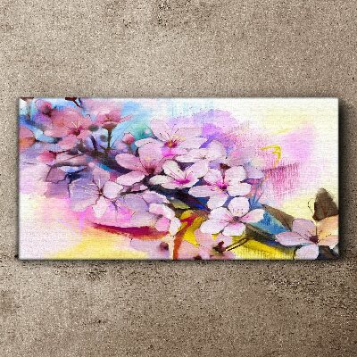 Tableau toile imprimée Une explosion florale de couleurs
