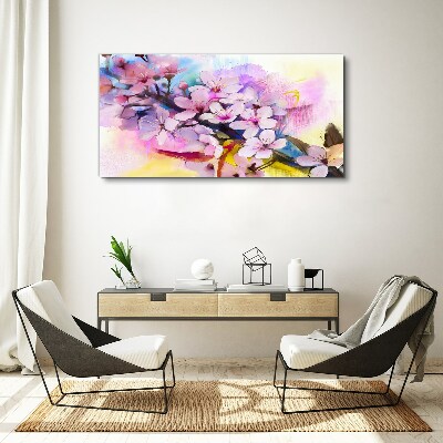 Tableau toile imprimée Une explosion florale de couleurs