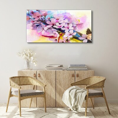 Tableau toile imprimée Une explosion florale de couleurs