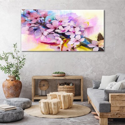 Tableau toile imprimée Une explosion florale de couleurs