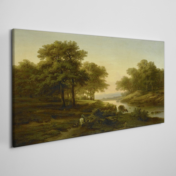 Tableau sur toile Un paysage rural paisible