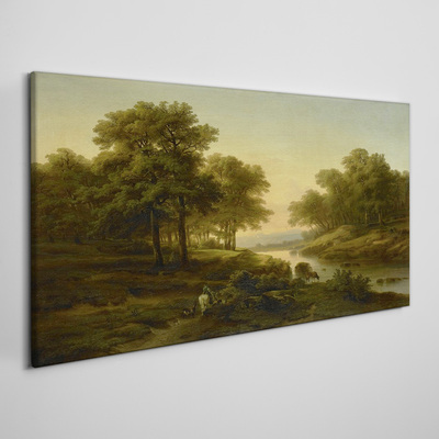 Tableau sur toile Un paysage rural paisible