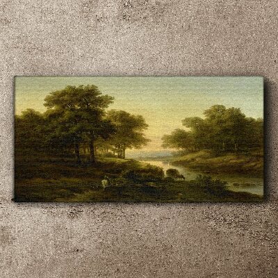 Tableau sur toile Un paysage rural paisible