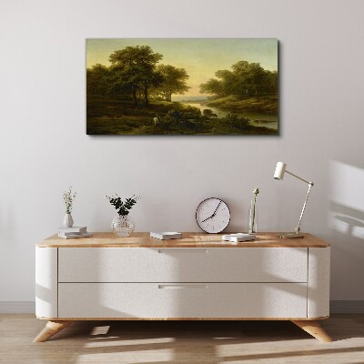 Tableau sur toile Un paysage rural paisible