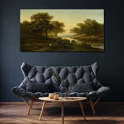 Tableau sur toile Un paysage rural paisible