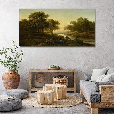 Tableau sur toile Un paysage rural paisible