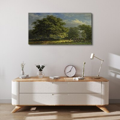 Tableau imprimé sur toile Un paysage paisible avec un arbre
