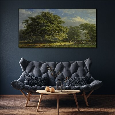 Tableau imprimé sur toile Un paysage paisible avec un arbre