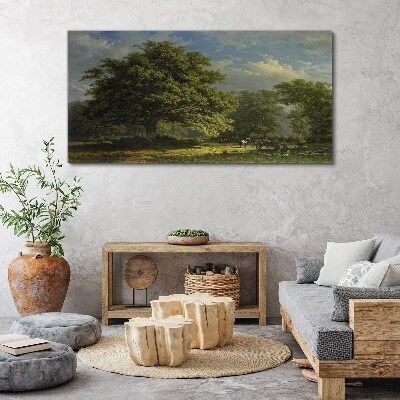 Tableau imprimé sur toile Un paysage paisible avec un arbre