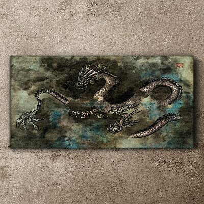 Tableau toile imprimée Dragon dans les nuages