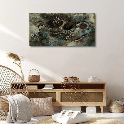 Tableau toile imprimée Dragon dans les nuages