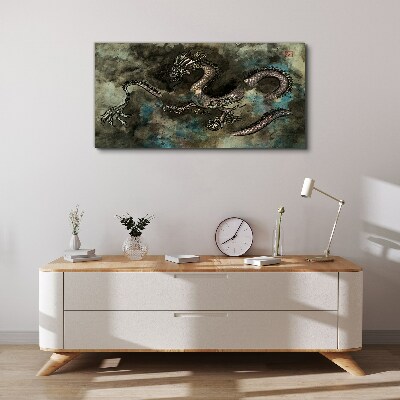 Tableau toile imprimée Dragon dans les nuages