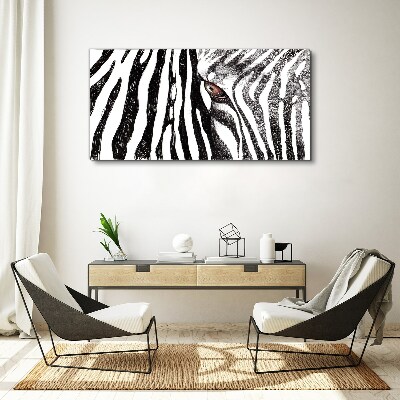 Tableau imprimé sur toile Zèbre dans un style monochrome