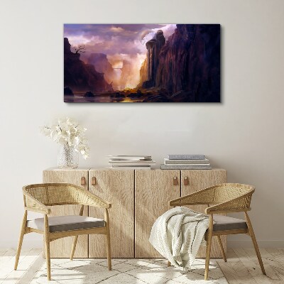 Tableau sur toile Paysages de montagne magiques